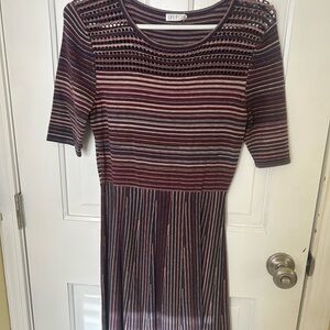 Bebe Striped Knit Dress - Multicolor